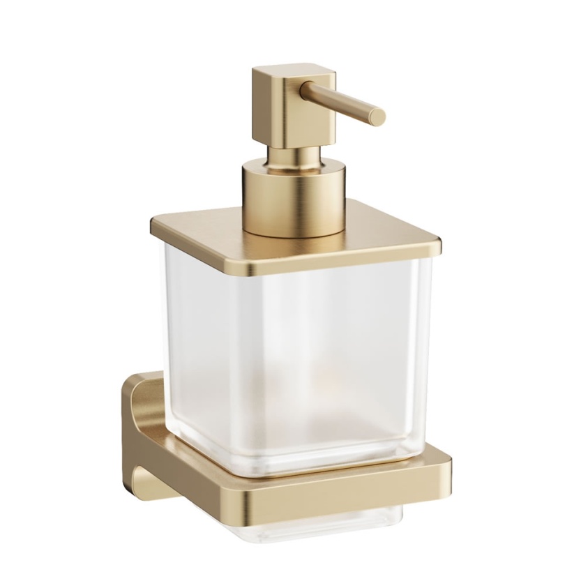 Cutout image of Crosswater Rotar Brushed Brass Soap Dispenser